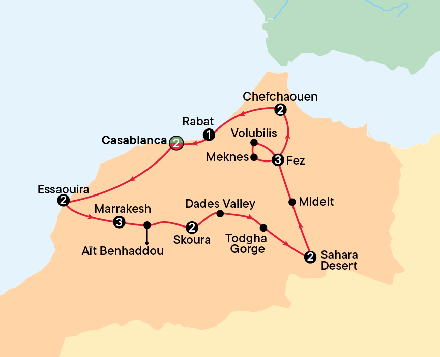 Map - Moroccan Discovery 2027